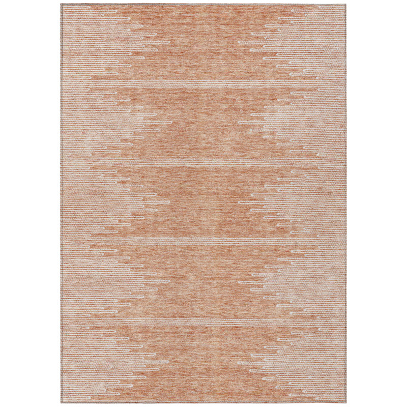 Tapis intérieur lavable abstrait ivoire 9 pi x 12 pi