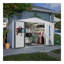 Remise de rangement extérieure 10 pi x 8 pi, remise en métal toutes saisons avec portes verrouillables, remise à outils pour le jardin, le patio, la cour arrière, la pelouse, gris
