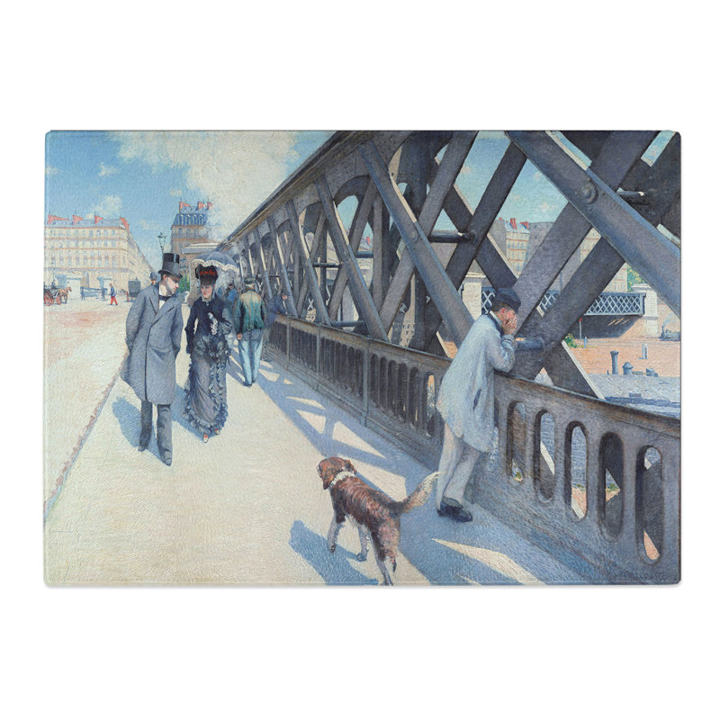 Le Pont de Leurope by Gustave Caillebotte Chopping Board, 0.4cm H x 28.5cm W x 39cm L
