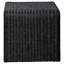 Table basse et de bout Coastal Black avec surface tissée de style minimaliste pour les intérieurs de chambre à coucher Fer 2