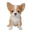 Statue chihuahua brun et blanc