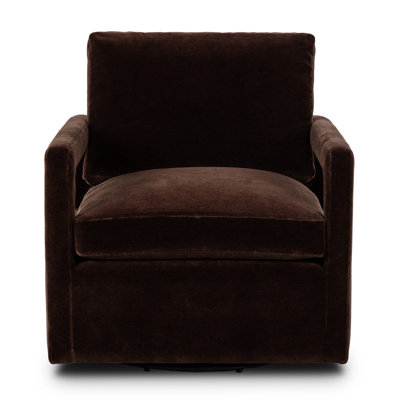Dilmon Leather Swivel Armchair