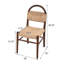 Chaise de salle à manger en bois d'hévéa Luma
