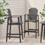 Tabourets de bar d'extérieur en bois d'acacia Adirondack, ensemble de 2