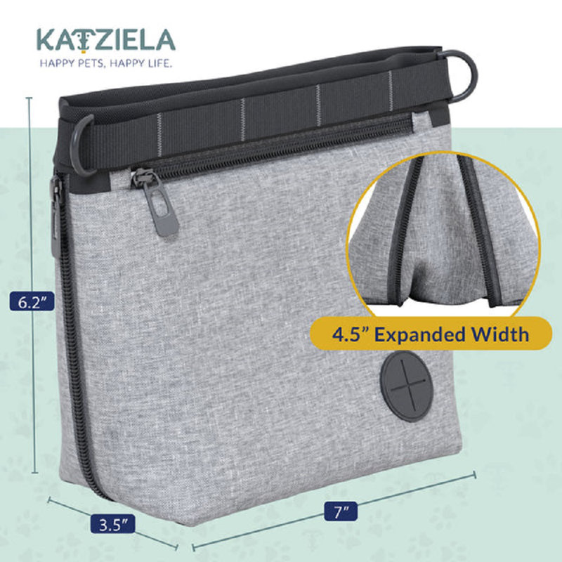 Pochette à gâterie pour animaux Katziela, Gris
