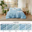 Ensemble d'édredon pour lit très grand Boho - 3 pièces bleu grisâtre Shabby Bedding-110437407-105490890