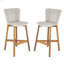 Tabouret de bar d'extérieur, bois de teck, ensemble de 3-1974450268