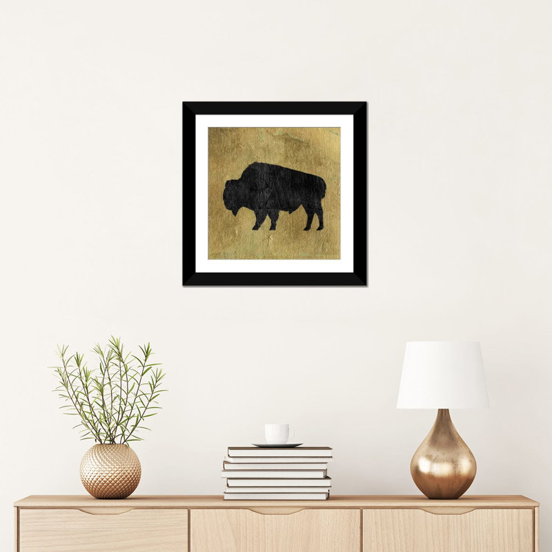 « ii », impression sur toile Golden Lodge, H 16 po x l 16 po x P 1 po, Papier d'art encadré noir, Blanc