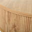 Table basse ronde à plateau relevable avec rangement dissimulé, porte coulissante, pieds en pin-129020634