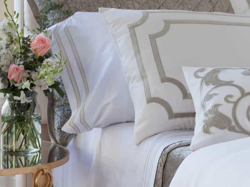 Soho Sheet Set, King, Ivory/Gray