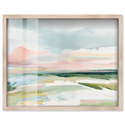 «Misty Shoreline Dream I Shadowbox Print Coastal Art» par Art Remedy