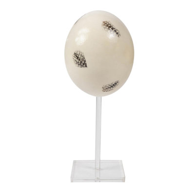 Painted Ostrich Egg Sculpture