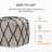 Orvella 17' Black and White Rectangular Upholstered Pouf Ottoman-676280812