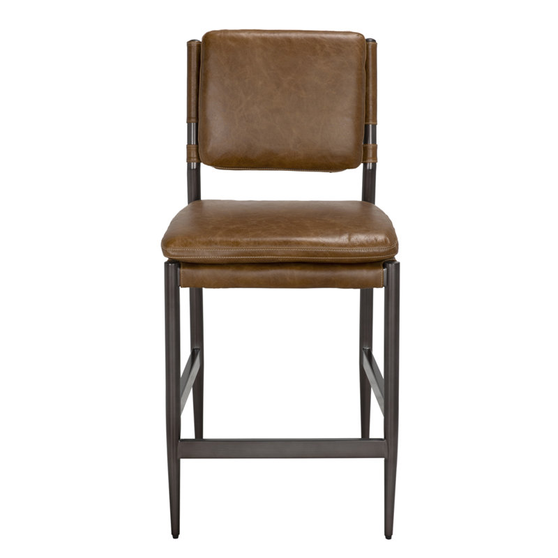 Wooster Upholstered Stool with Metal Frame