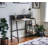 Camilo Writing Desk with Metal Base & 2-Tier Shelf