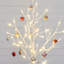 3 pi Arbre de Noël artificiel pré-éclairé avec 40 lumières DEL blanc chaud et ornements en forme de cœur-474017994