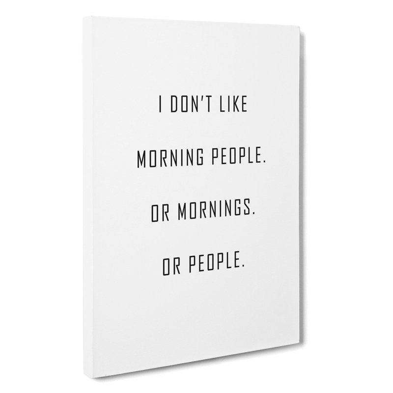 Morning People - Wrapped Canvas, 76cm H x 50cm W x 3cm D