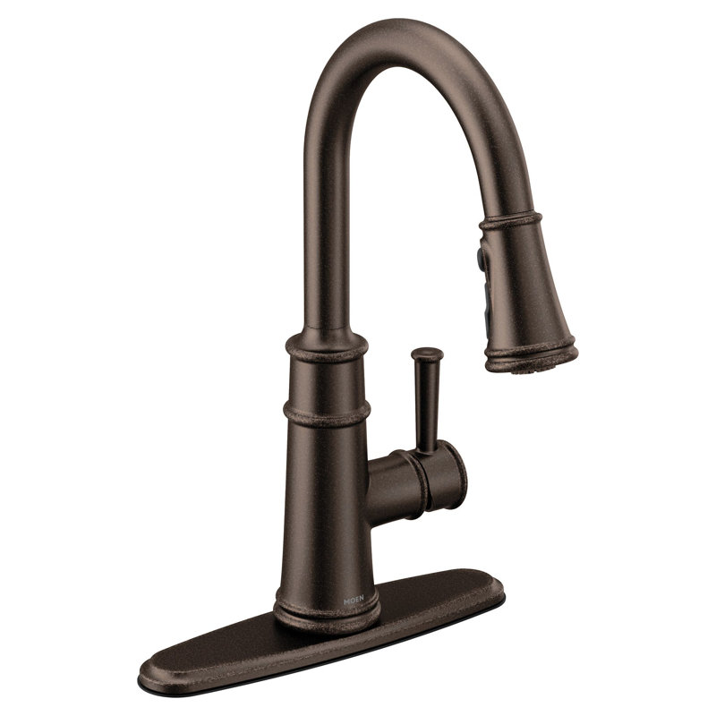 Belfield One-Handle High Arc Pulldown Kitchen Faucet, Oil Rubbed Bronze