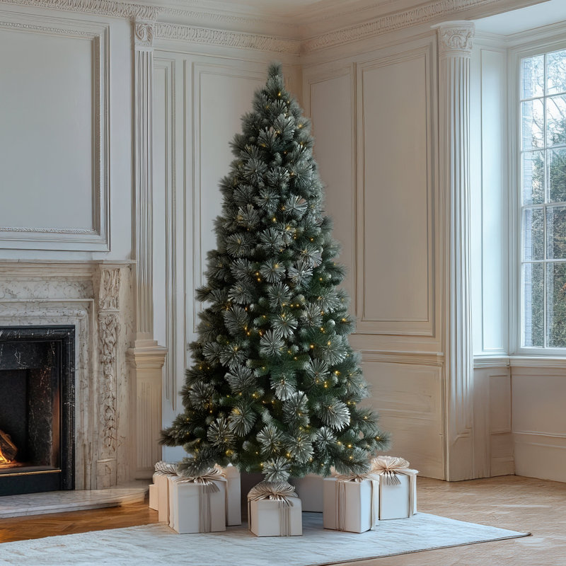 ICED PINE 7.5 H Christmas Tree, 7.5' H, No