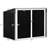 5 ft. W x 3 ft. D Metal Horizontal Garbage Shed
