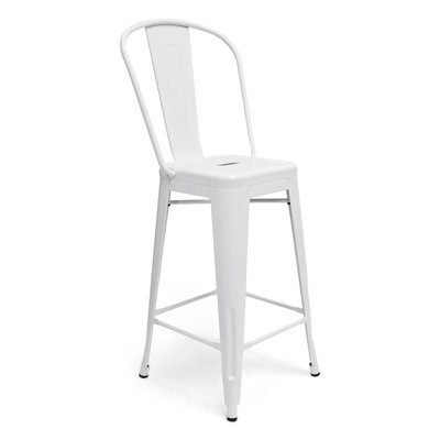 Gramoz Steel Counter Stool with Steel Frame