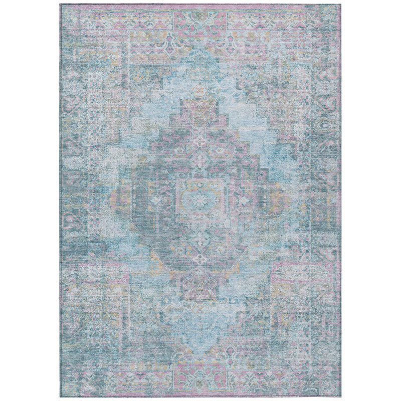 Machine Washable Indoor/Outdoor Jacinto ACN2140 Global Rug, Rectangle 10' x 14'