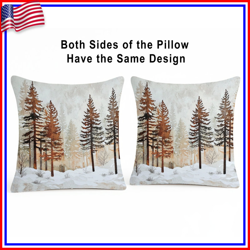Coussins décoratifs Snowy, 14 X 14 pouces