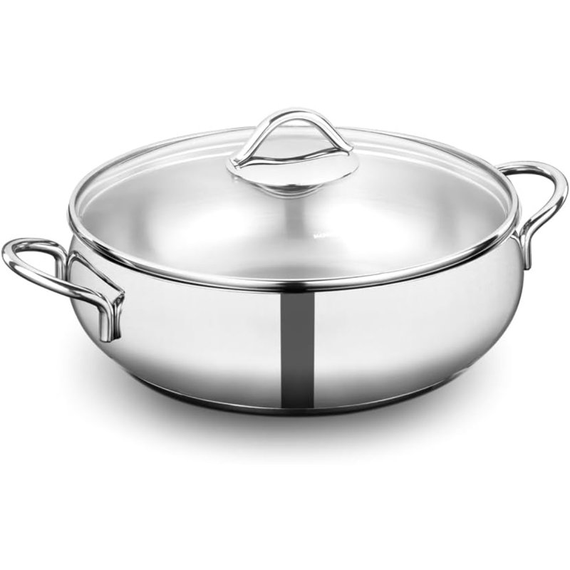 Batterie de cuisine en acier inoxydable poli 3,6 litres Korkmaz Tombik