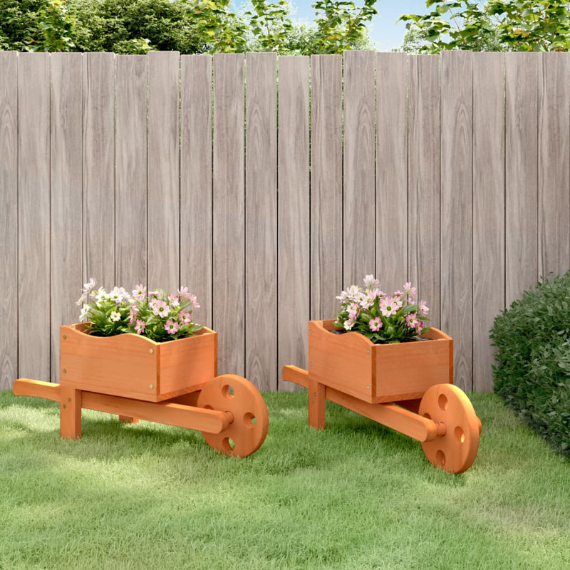 Wheelbarrow Planters 47x15x19 cm Solid Wood Fir