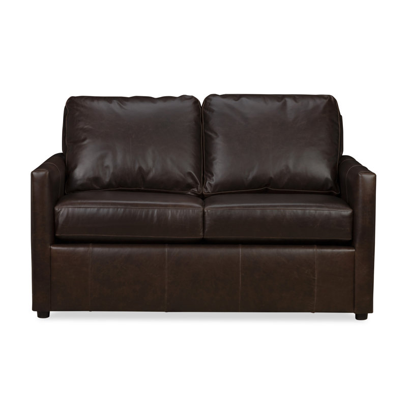 Causeuse en cuir Savannah, Cuir véritable caramel Steamboat