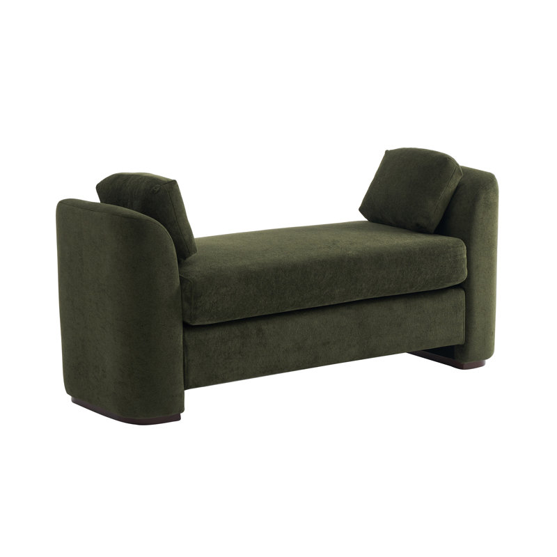 Banc rembourré Alouette, Vert olive