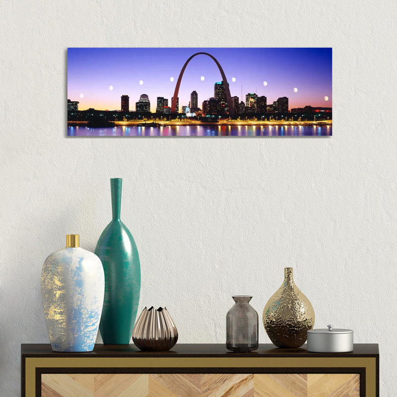 Skyline St Louis Missouri USA - Wrapped Canvas Panoramic Print, 30.48 cm H x 91.44 cm W x 1.91 cm D