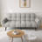 Modern 76.7 in. Flared Arm Linen Rectangle Convertible Sofa