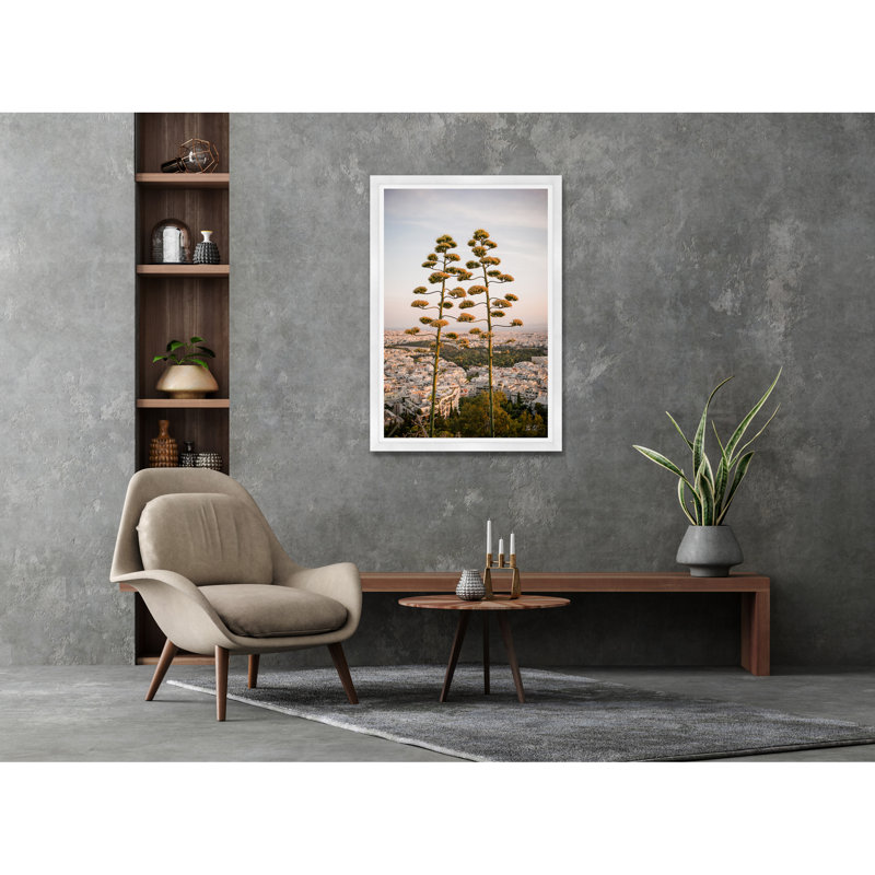 Agave sur les hauteurs d'Athènes II, Blanc, H 42 po x l 29 po x P 1,5 po