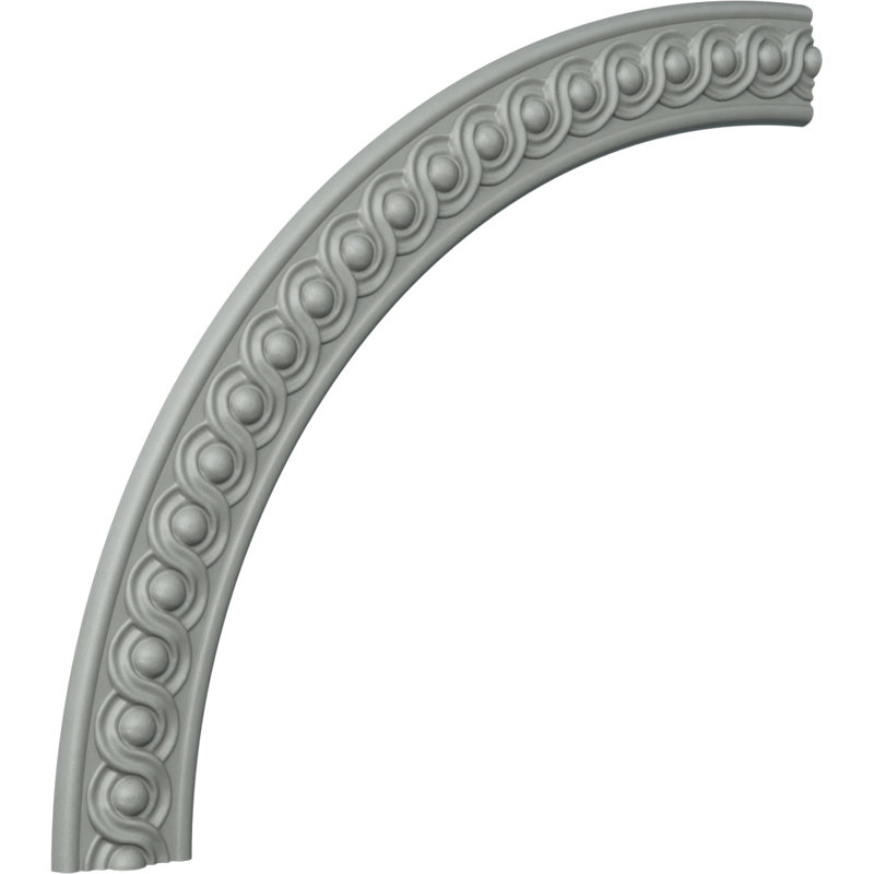 Ensemble d'anneaux de plafond Hillsborough, H 40,25 po x l 40,25 po x P 0,875 po, Simple (1/4 d'un cercle complet)