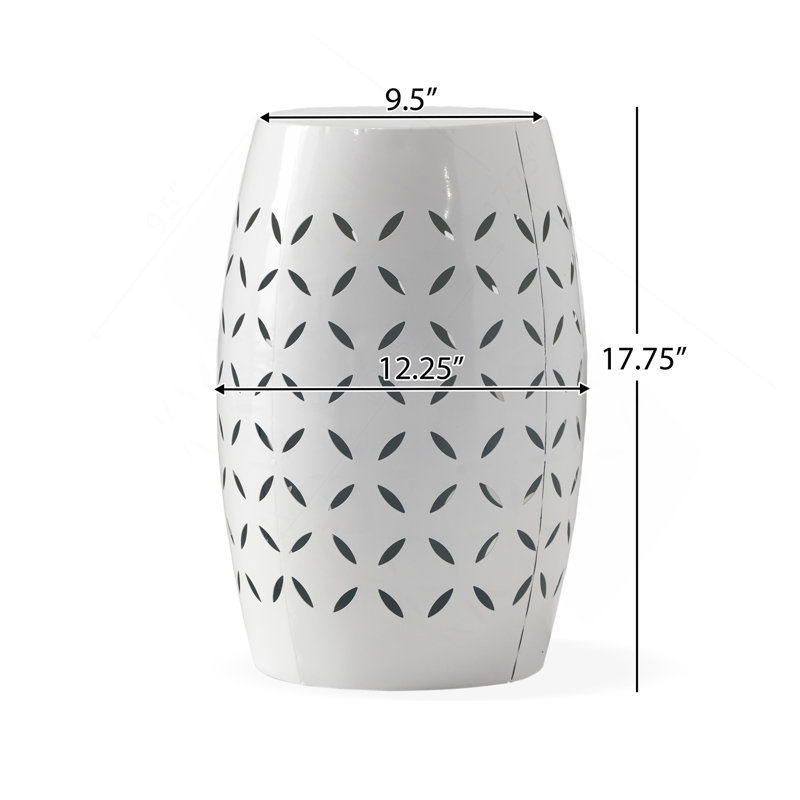 LILAC 12" SIDE TABLE, White