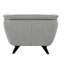 Fauteuil bouclé gris clair