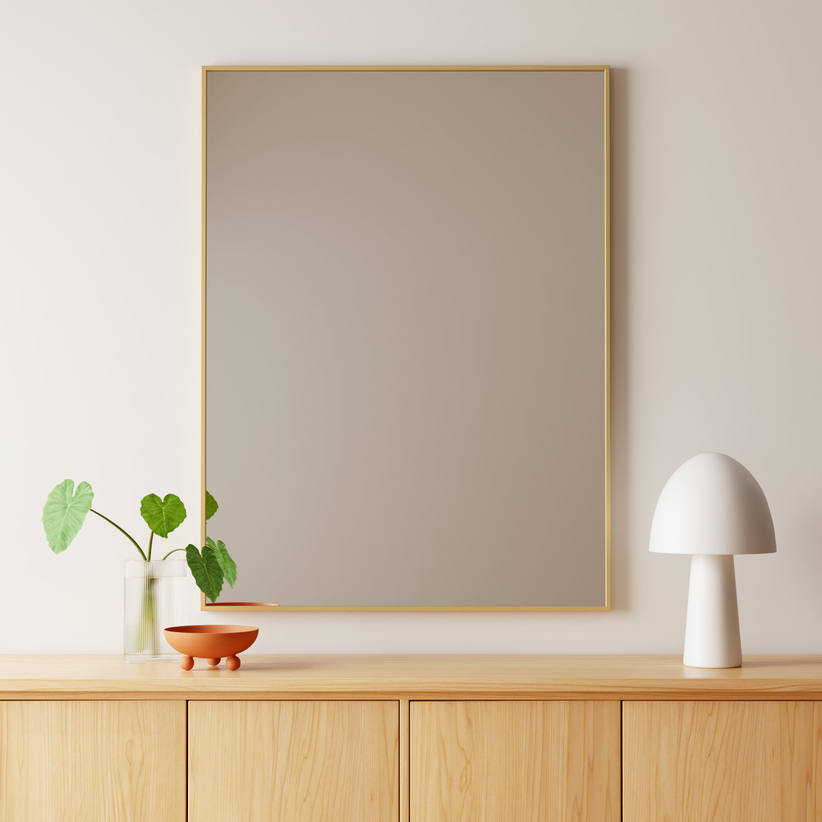 Sabine Accent Mirror, 48" x 36", Brass
