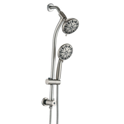 Topcraft 5-Inch Wall-Mounted Rain Shower Head With Multi-Function Handheld Shower