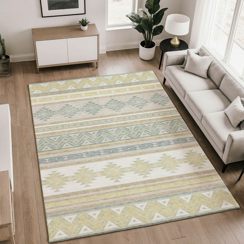 Tapis de qualité supérieure lavable à la machine Villers Global, Ivoire ivoire, 8 pi x 10 pi