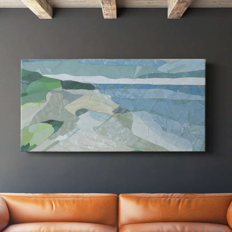 «Pacific Coast Sand Dunes» par Coco Good - Toile tendue avec châssis - prête à être accrochée, H 20 po x l 40 po