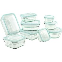 14 pieces Home Basics 8 Piece Rectangular Plastic Meal Prep Set, (17.6 Oz),  Blue - Food Storage Containers - at 