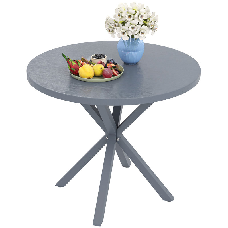 Round Metal Outdoor Dining Table , 85cm cm W 85cm cm D
