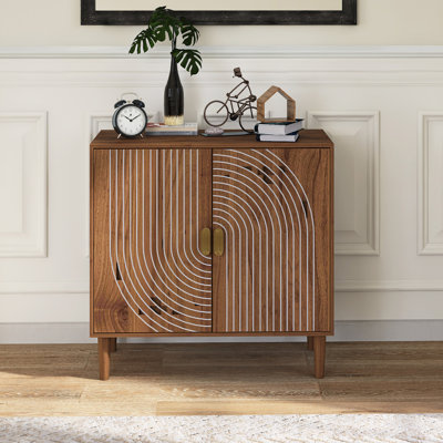 Buffet 31,3 "en bois avec tablette réglable