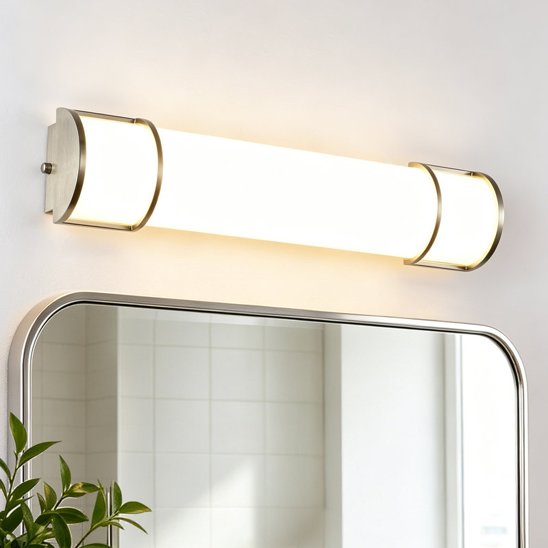 Barre lumineuse linéaire à DEL intégrée pour meuble-lavabo, température de couleur réglable 3CCT (3 000 K/4 000 K/5 000 K), intensité variable, résistante à l’humidité, 24 po/30 po et 3 finitions au choix