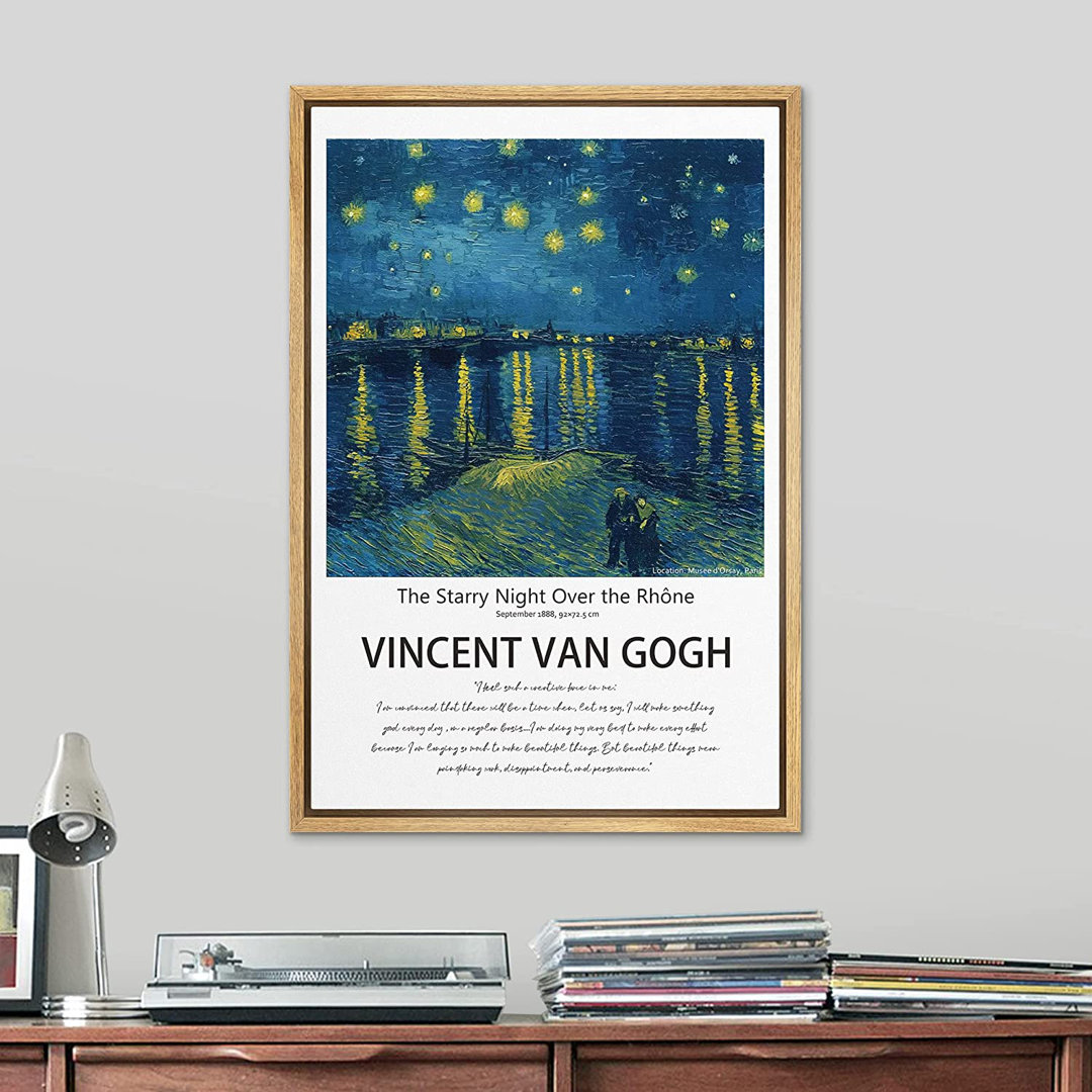 " Starry Night Over Rhone " by Vincent Van Gogh SIGNLEADER Frame 