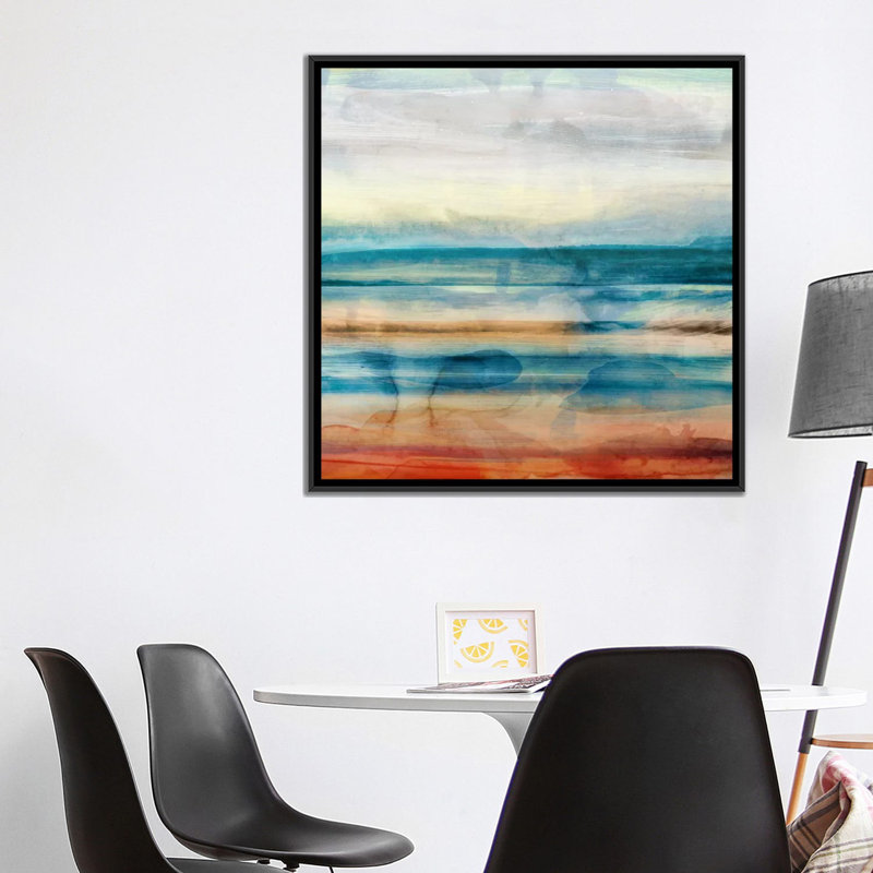 « crossing », impression sur toile, H 18 po x l 18 po x P 1,5 po, Toile avec cadre noir, Pas de tapis