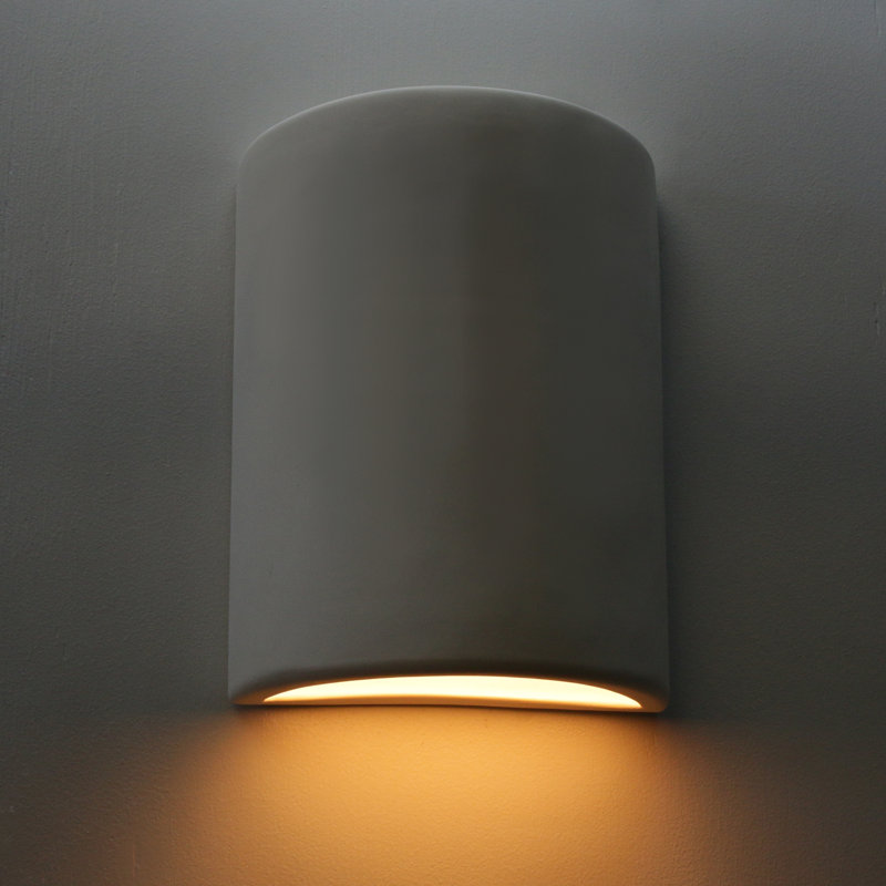 Winnetka Ceramic Flush Mounted Sconce, Paintable Bisque