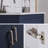 Eyrun 24" Blue Modern Single Bathroom Vanity With Ceramic Top