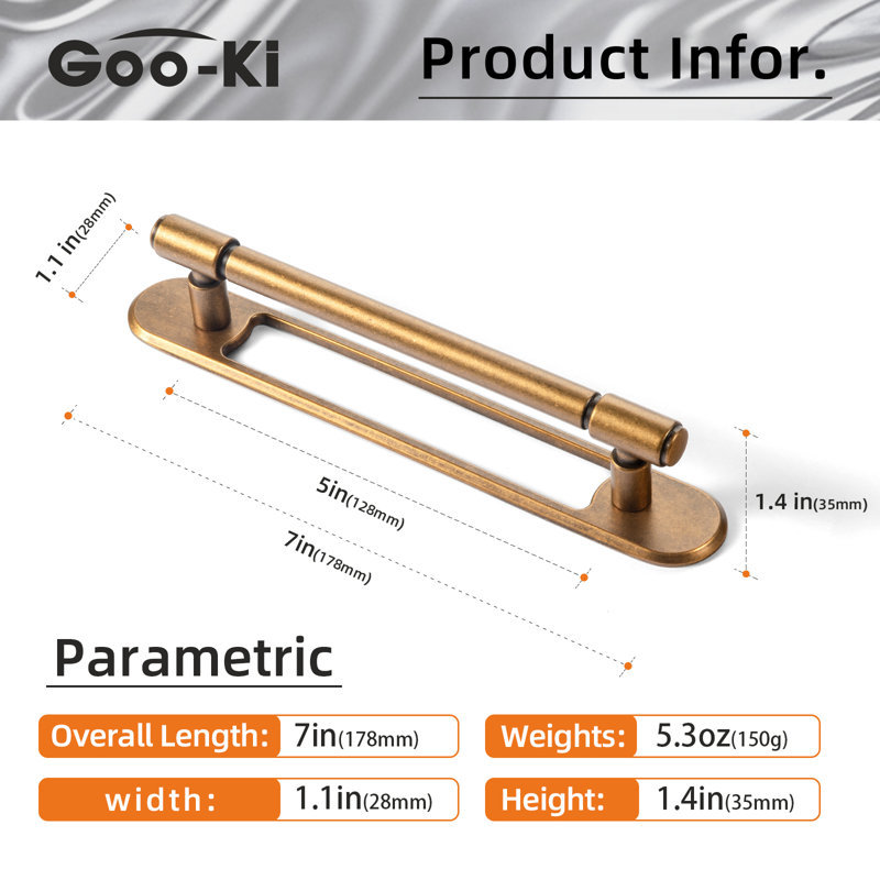 Sturdy Bar Pull With Backplate Multipack